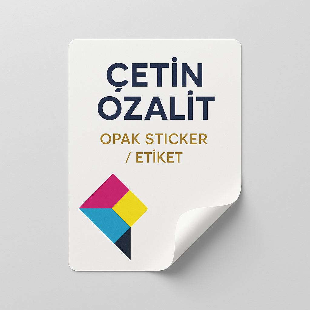 Kare Kuşe Sticker / Etiket - Profesyonel tabela üretimi İstanbul